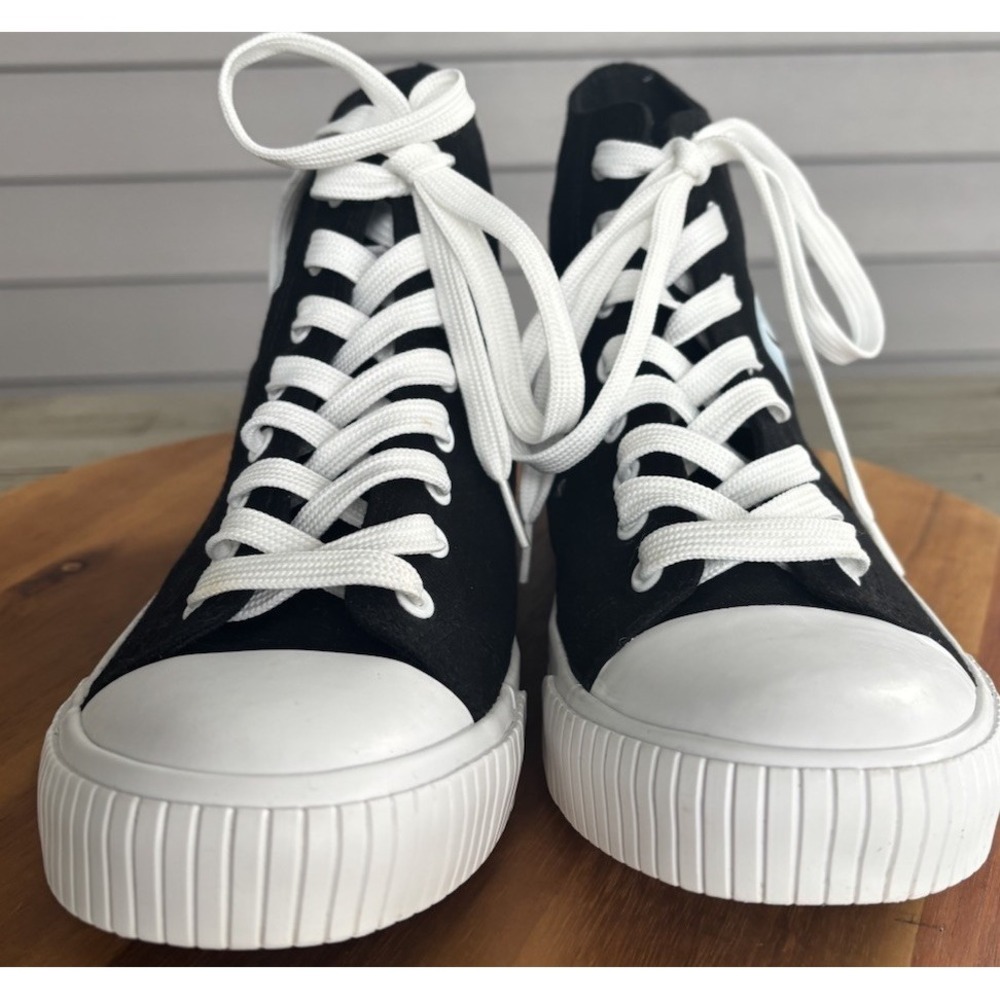 North Carolina Tar Heel Sneakers Men 8 FOCO High Top UNC Logo Canvas New - Picture 5 of 6